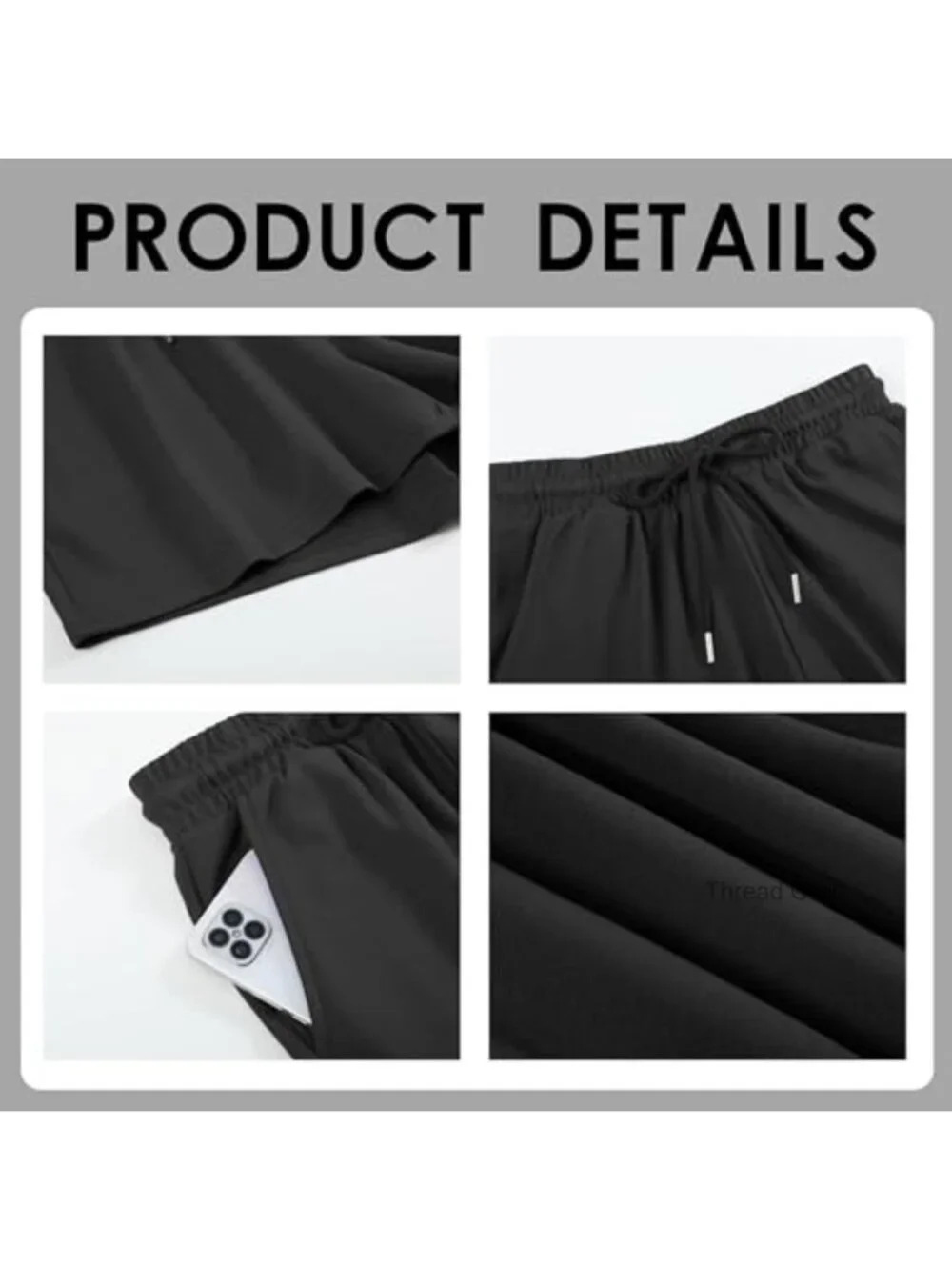 Women's Athletic Shorts with Pockets, Elastic Drawstring Waist, Loose Fit